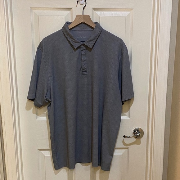 Travis Mathew- Grey Polo Shirt-Short Sleeve-Size Medium or Large? - Picture 1 of 9